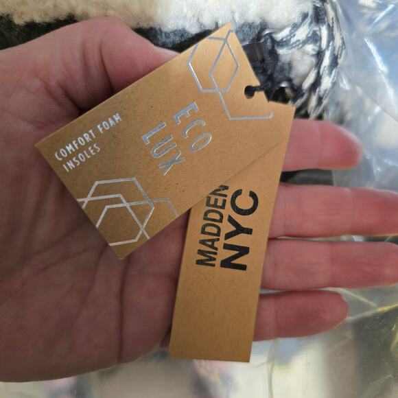 Madden NYC Boots Women's 11 Hiker Wedge ECO LUX Charcoal Grey Foam Insoles NWT - Picture 3 of 15